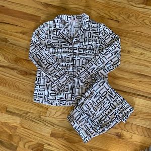 Victoria’s Secret silky pajama set NWOT pink black